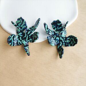 Lele Sadoughi Earrings | Small Paper Lily | Green